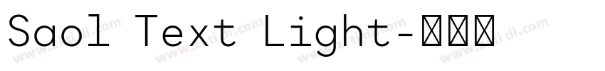 Saol Text Light字体转换